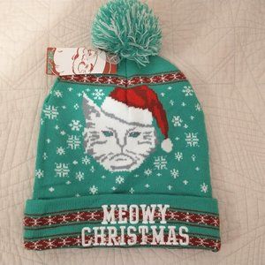 Meowy Christmas Hat Beanie